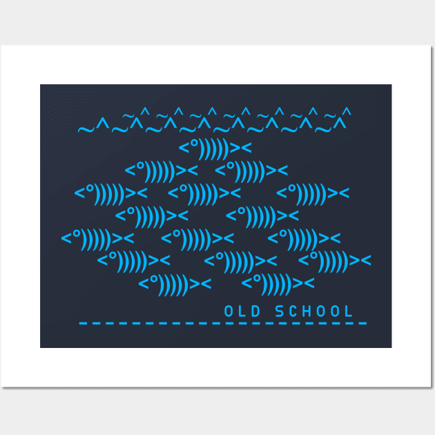 Text Keyboard Computer Nerd Old School Fish Geek Science Biology Wall Art by TeeCreations